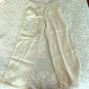 Linen drawstring trousers